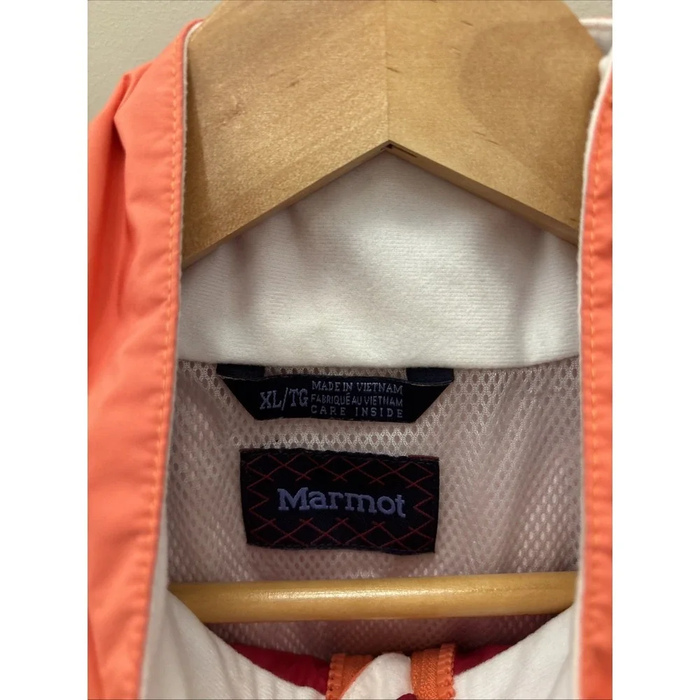 Marmot Precip Eco Component 3-in-1 Jacket Kids' XL Peach Shell And fleece EUC